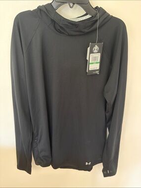 Under Armour Black Hooded Long Sleeve Performance Top